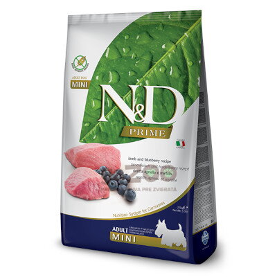 N&D dog PRIME (GF) Adult Mini Lamb & Blueberry 7kg