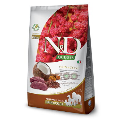 N&D dog QUINOA (GF) adult all breed, skin & coat, venison 2,5kg