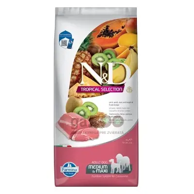 N&D dog TROPICAL SELECTION (AG) adult medium & maxi, pork 10kg
