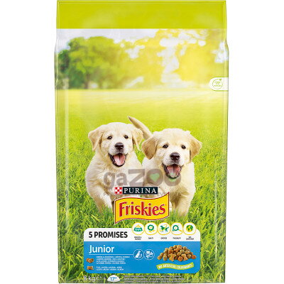 FRISKIES dog Junior s kuraťom a zeleninou s mliekom 8kg