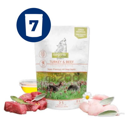 ISEGRIM Roots Junior Turkey and Beef pouch 7x410g