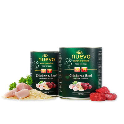 NUEVO dog Junior Chicken & Beef 800g