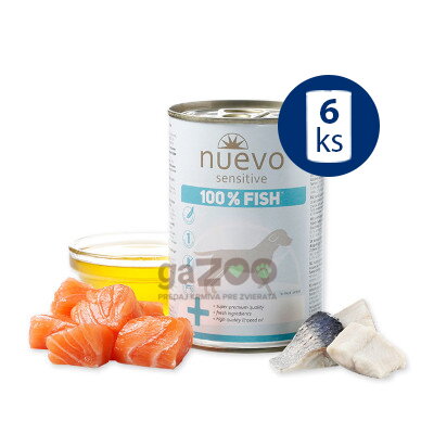 NUEVO dog Sensitive Fish 6x375g
