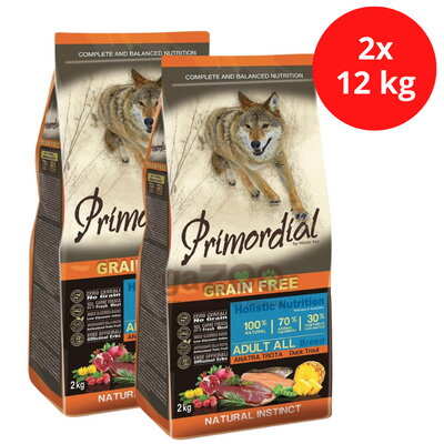 PRIMORDIAL Adult Trout & Duck 2x12kg