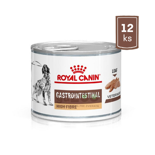 Royal Canin Veterinary Health Nutrition Dog Gastrointestinal High Fibre Konzerva 12 x 200 g