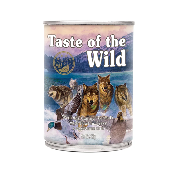 TASTE OF WILD Wetlands Can Dog 390g