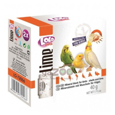 LOLO minerálny kameň pre vtáky s mušľami 40 g