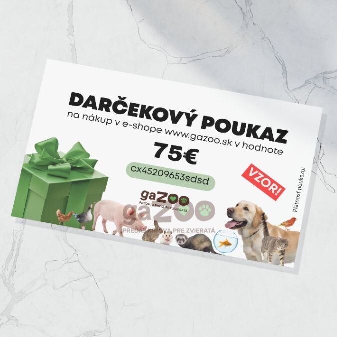 Darčeková poukážka na nákup v hodnote 75 €