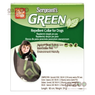 SERGEANT´S Green repelentný obojok pre psy 60cm