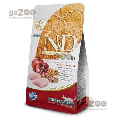 N&D cat LG Adult Chicken, Spelt, Oats & Pomegranate