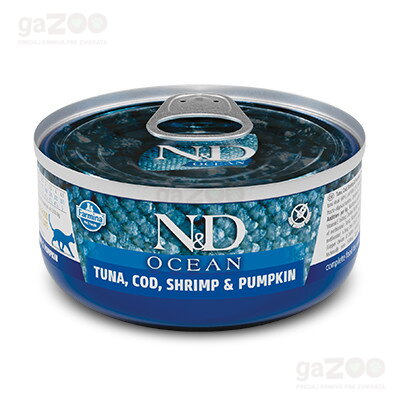 N&D cat Ocean Tuna & Squid & Shrimp konzerva 70 g