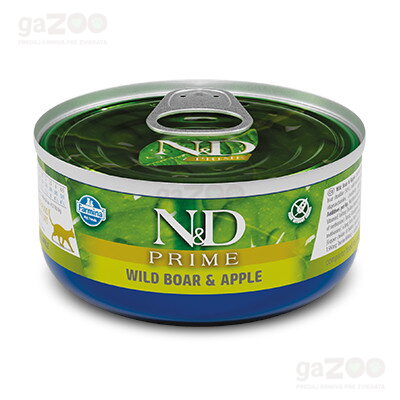 N&D cat Prime Wild Boar & Apple konzerva 70 g