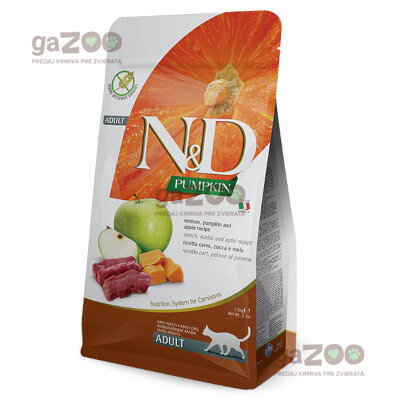 N&D cat GF Pumpkin Adult Venison, Pumpkin and Apple 1,5kg