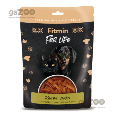 FITMIN For Life Jerky králičia pochúťka pre psov a mačky 70g