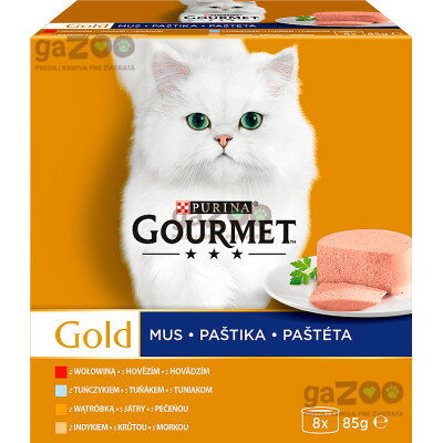 GOURMET Gold Multipack paštéty 8 x 85 g