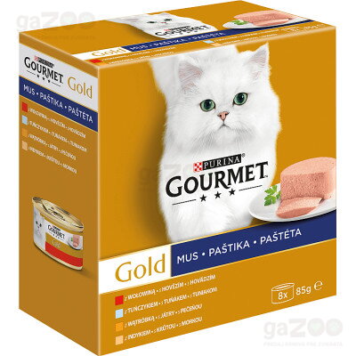 Lahodné paštéty Gourmet gold pre ozajstných mačacích labužníkov.