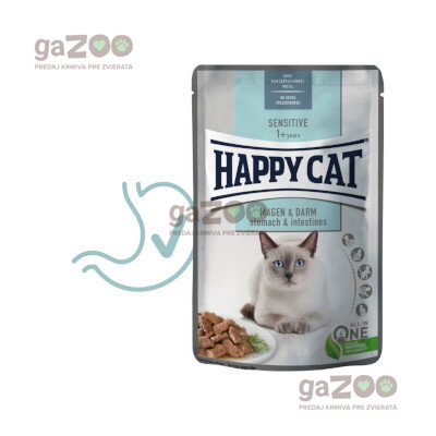 HAPPY CAT Meat in Sauce Sensitive Magen & Darm / Žalúdok & črevá 85 g