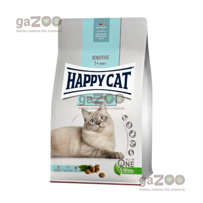 Krmivo pre mačky happy cat sensitive pre mačky s problémami s ľadvinami.