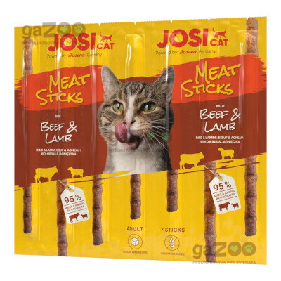 JOSICAT pamlsok Cat Meat Sticks Beef & Lamb 35g
