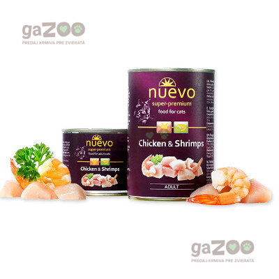 NUEVO Cat Adult Chicken & Shrimps 400g