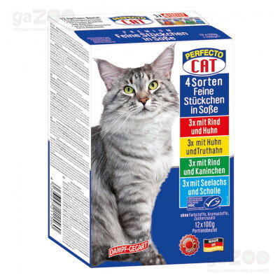PERFECTO Cat Premium Jemné kúsky v omáčke 12x100g