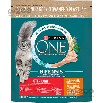 PURINA ONE Sterilcat bohaté na kura 800 g