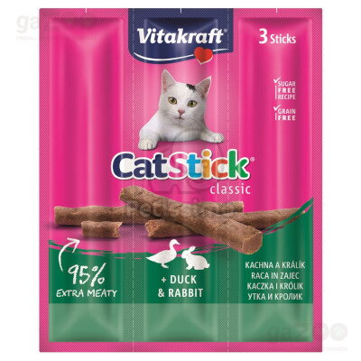 VITAKRAFT Cat Stick classic kačka a králik 3ks