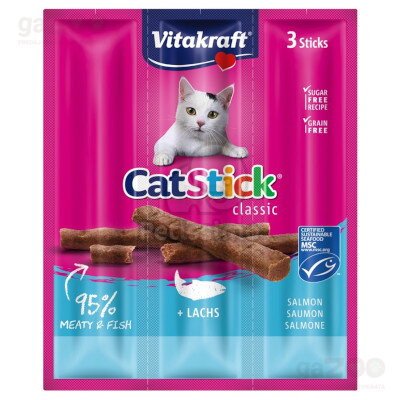  VÝPREDAJ  VITAKRAFT Cat Stick classic losos a pstruh 3ks