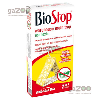  VÝPREDAJ  BIOSTOP lepová pasca na potravinové mole 2ks EXP 16.03.25