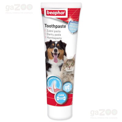 beaphar zubná pasta pre psov a mačky s príchuťou pečene