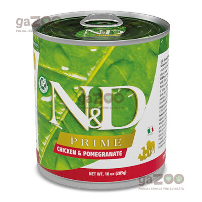 N&D dog PRIME Chicken & Pomegranate konzerva 285g