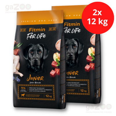 FITMIN dog For Life Junior Large Breed 2x12kg