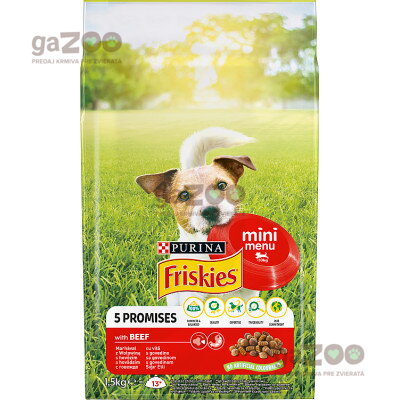 FRISKIES dog Mini Menu s hovädzím 1,5kg