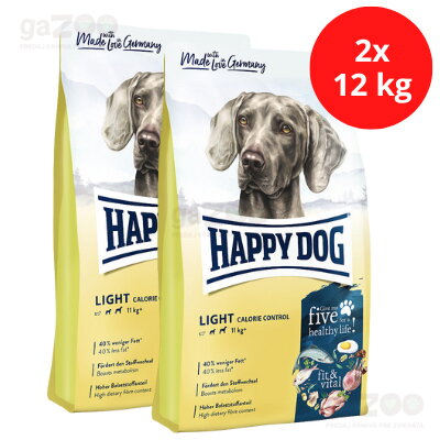 HAPPY DOG Fit & Vital Light Calorie Control 25/7 2x12kg
