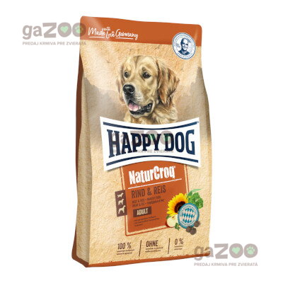 HAPPY DOG Naturcroq Rind & Reis 15kg