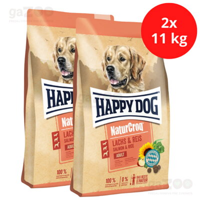HAPPY DOG NaturCroq Lachs & Reis 2x11kg