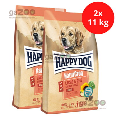 HAPPY DOG NaturCroq Lachs & Reis 2x11kg