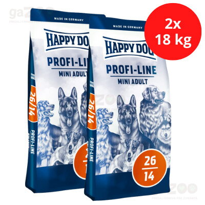 HAPPY DOG Profi line Adult mini 26/14 2x18kg