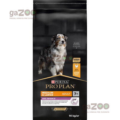 PRO PLAN Medium & Large Adult 7+ Age Defence Kura 14kg