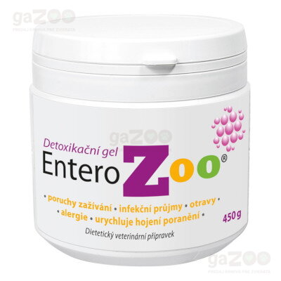Dietetický veterinárny prípravok EnteroZoo pre zvieratá určený na detoxikáciu a pri problémoch s trávením.