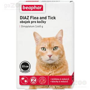 BEAPHAR Diaz antiparazitný obojok pre mačky 35cm