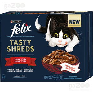 FELIX Tasty Shreds lahodný výber v šťave 12 x 80 g