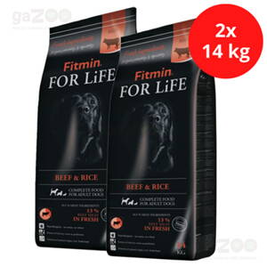 FITMIN dog For Life Beef & Rice 2x14kg