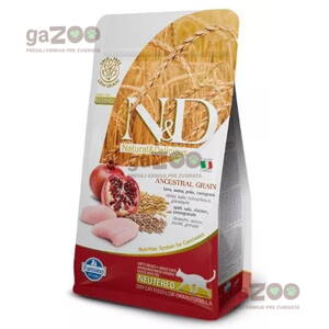 N&D cat LG Neutered Chicken, Spelt, Oats & Pomegranate