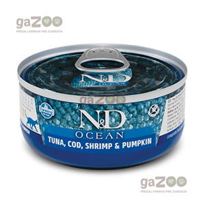 N&D cat Ocean Tuna & Squid & Shrimp konzerva 70 g