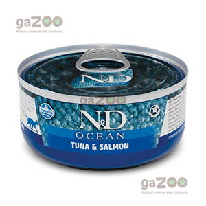 N&D cat Ocean Tuna & Salmon konzerva 70 g