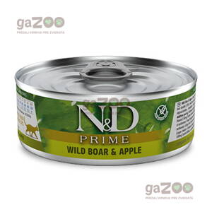N&D cat Prime Wild Boar & Apple konzerva 80 g