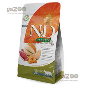 N&D cat GF Pumpkin Adult Duck, Pumpkin and Cantaloupe melon 1,5kg