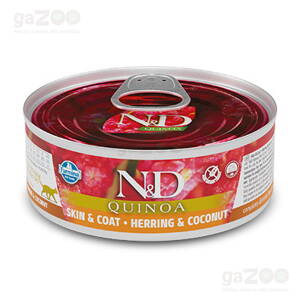 N&D cat Quinoa Herring & Coconut konzerva 80g
