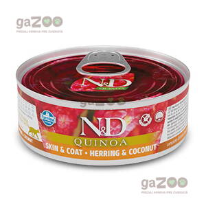 N&D cat Quinoa Herring & Coconut konzerva 80g